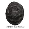LYRICAL HAIR Fine Mono Durable Hairpieces For Man NPU Perimeter Mens Toupee Human Hair System Replacement (1B10# Off Black with 10% Gray Hair, 7X9) view 2