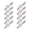 10pcs 4.5cm Metal Alligator Hair Clips with Cabochon Setting Tray Hair Clips with Blank Round Tray Base Alligator Hair Clips Blank Hairgrip Base Trays for DIY Hair Accessories, Silver view 1