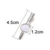 10pcs 4.5cm Metal Alligator Hair Clips with Cabochon Setting Tray Hair Clips with Blank Round Tray Base Alligator Hair Clips Blank Hairgrip Base Trays for DIY Hair Accessories, Silver view 3