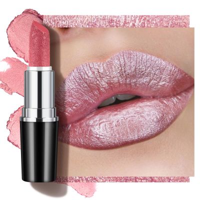 Anglicolor Glitter Pink Lipstick,High Impact Lipcolor,Lightweight Hydrating Formula Smooth and Non-Sticky,Metallic Lipstick For Women,Full-Coverage Lip Color (13 BABY ANGEL, 4g)