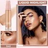 AIUEO Liquid Highlighter Makeup Glitter Contour Makeup Shimmer Oil for Face & Body,Long Lasting Luminous Lotion,Multi-Use Body Highlighter Glitter Shimmer Oil-Gold view 2