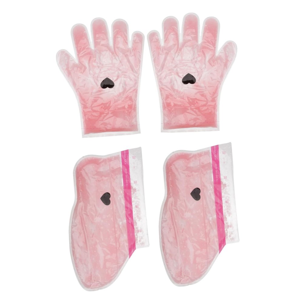 Healeved 2pairs Hand Foot Wax Therapy Kit Moisturizing Gloves Foot Covers Paraffin Therapy for Smooth Skin