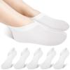 5 Pairs Foot Moisturizer Socks, Moisturizing Socks Overnight, Cotton Spa Socks for Cracked Heel Repair, Gel Spa Moisturizing Socks for Women and Men, White view 1
