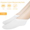 5 Pairs Foot Moisturizer Socks, Moisturizing Socks Overnight, Cotton Spa Socks for Cracked Heel Repair, Gel Spa Moisturizing Socks for Women and Men, White view 4