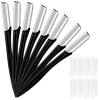 8 Pcs Eyebrow Razor, Dermaplaning Tool with Precision Cover Dermaplane Razor Face Razors for Women Eyebrow Trimmer Facial Hair Shavers Facial Hair Remover for Eyebrows and Peach Fuzz, black view 1