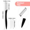 8 Pcs Eyebrow Razor, Dermaplaning Tool with Precision Cover Dermaplane Razor Face Razors for Women Eyebrow Trimmer Facial Hair Shavers Facial Hair Remover for Eyebrows and Peach Fuzz, black view 2