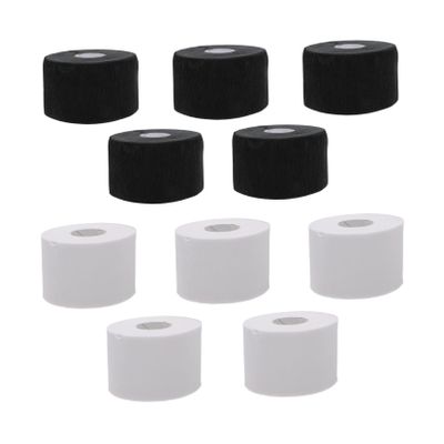 FOMIYES 10rolls Disposable Neck Strips for Haircuts Professional Protective Neck Paper Black White Convenient Adhesive Closure for Barbers and Salons