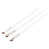 3pcs eyelinersBrushes Set, Angled eyelinersBrush Ultra Thin Slanted Comfortable Grip Make Up Brush White view 1