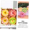 minkissy 4pcs Assorted Color Doughnut Shape Bath Salt Bombs for Moisturizing Skin Relaxing Bath Experience Women and Self-Care view 2