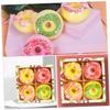 minkissy 4pcs Assorted Color Doughnut Shape Bath Salt Bombs for Moisturizing Skin Relaxing Bath Experience Women and Self-Care view 3
