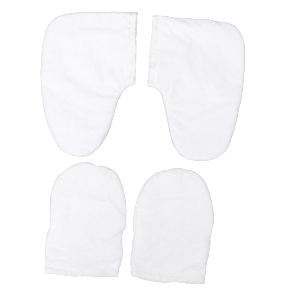 minkissy Paraffin Wax Gloves Set Cotton Thermal Mitts and Foot for Spa Heat Therapy Washable Insulation for Hand and Bath Treatment for Home Salon