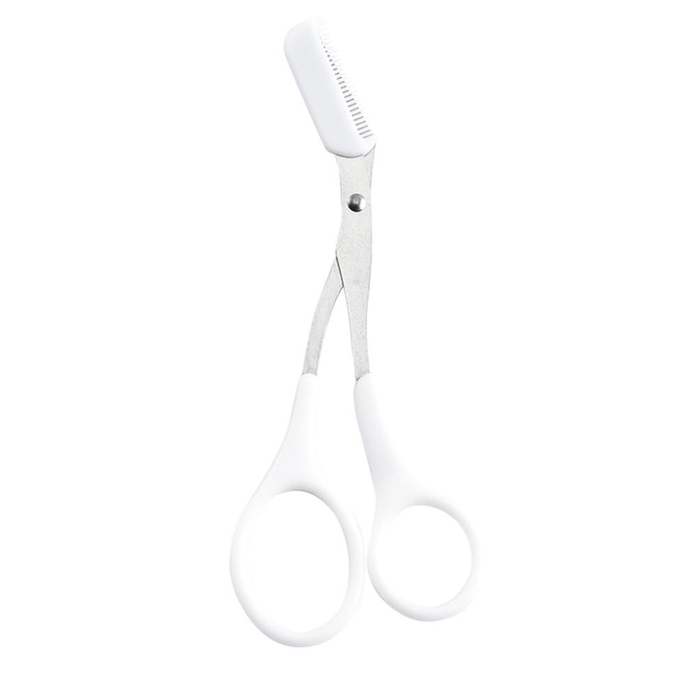 WELANGBN Eyebrow Trimmer with Razors, Eyebrow Scissors Comb for Women and Men, All-in-One Shaper Epilator Hair Remover, Multipurpose Exfoliating Dermaplaning Tool Razors Set-1 Pack