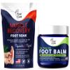 Muscle Relief Foot Soak with Epsom Salts & Tea Tree Oil Foot Balm - Moisturizing Athletes Foot Care Balm for Dry Cracked Feet view 1