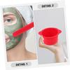 WOONEKY 2sets Silicone Wax Melt Warmer Bowls for Hair Removal and Facial Masks High-temperature Resistant Capacity Includes Red Replacement Pots and Stirring Sticks for Home and Salon Use view 4