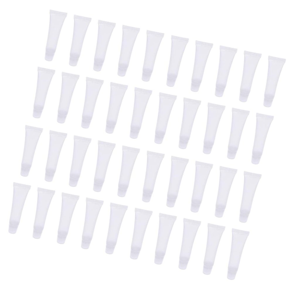 Beavorty 40pcs Empty Lip Gloss Tubes Wand Refillable Jars for Sample Packing Cosmetics