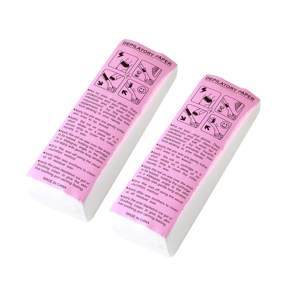 Beatifufu Hair Removal Paper Roll Non-woven Model 2 Pack Case 100 Sheets Each Hair Removal Tool Wax Strip