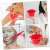 Beaupretty 2sets Hair Removal Wax Warmer Bowl Silicone Wax Warmer Pot Stirrer Sticks Easy to Clean view 4