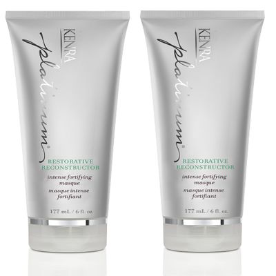 Kenra Professional Platinum Restorative Reconstructor | Ultra Fortifying Treatment | Restores Broken Hair Bonds From Within | Provides Intense Fortification, Elasticity, & Suppleness | 6 fl. Oz (2-Pack)