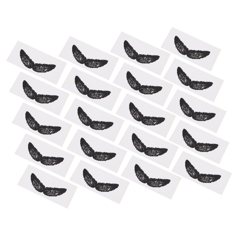 Beatifufu 20pcs Nose Wax Stickers Kit Facial Hair Remover Strips Beard Shaped Easy to Apply Healthy