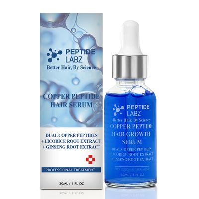 Copper Peptide Hair Serum with Copper Tripeptide-1 Dual Peptide Scalp Treatment plus Licorice Root Extract