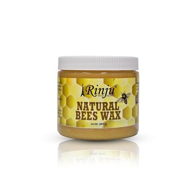 Rinju Natural Bees Wax - Pack of 3 Organic Beeswax to Protect Hair Fall, Moisturize and Shine - Original Beeswax For Soft, Shiny, and Healthy Hairs - Beeswax Spray, and Hairstyles - 14 oz