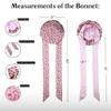 100% Mulberry Silk Bonnet for Sleeping with Ties  Adjustable 19 Momme Double-Layer Reversible Hair Wrap  Stay-On Sleep Bonnet for Women, Long Curly Hair, Natural Hair Care, Real Silk Night Cap  Handmade in USA (Floral) view 3