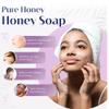 Baudelaire Honey Soap Set - Luxurious Vegetable-Based Bars with 5% Pure Honey, and Hydrating Lanolin, Natural Honey Scent - Spa Quality (Pack of 6) view 2