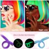 10 Pcs Glow In The Dark Hair Extensions Clip Ins Synthetic Clip In Hair Extensions Glow In The Dark Hair Extensions Glow In The Dark Hair Accessories For Women (20 Inch,10 Colors Straight Hair) view 2