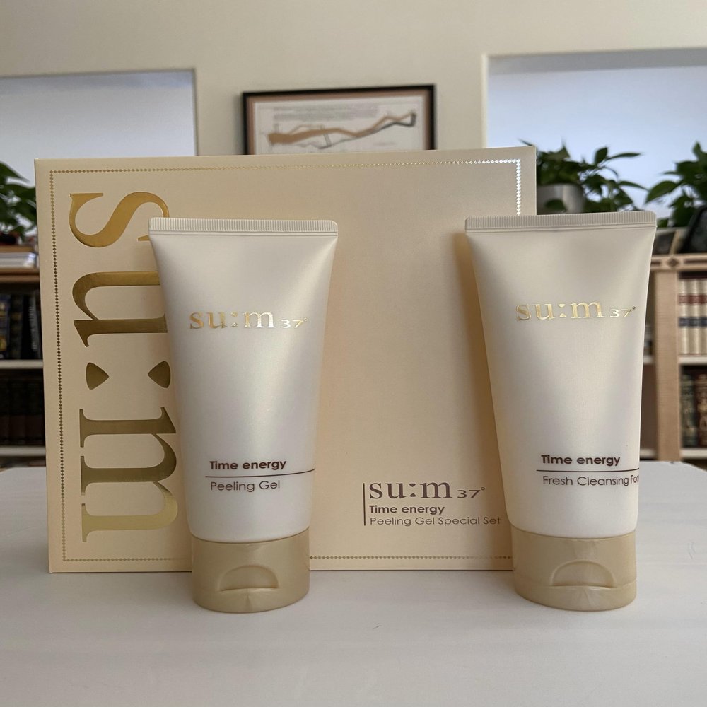 Time Energy Peeling Gel, Gentle Exfoliator Gel Removes Dead Skin Cells and Impurities (Su:m37 Specail Set Of 2pcs)
