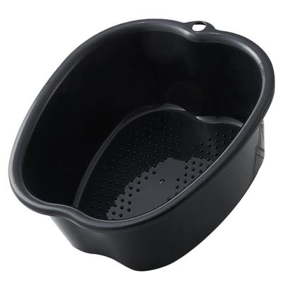 Chpbolly Foot Soaking Tub Sturdy Soaking Feet Bucket Large Size Foot Basin Thickened Massager Tub with Raised Massage Nodes Exfoliation Callus Pedicure Foots Spa Bath Bucket (Black)