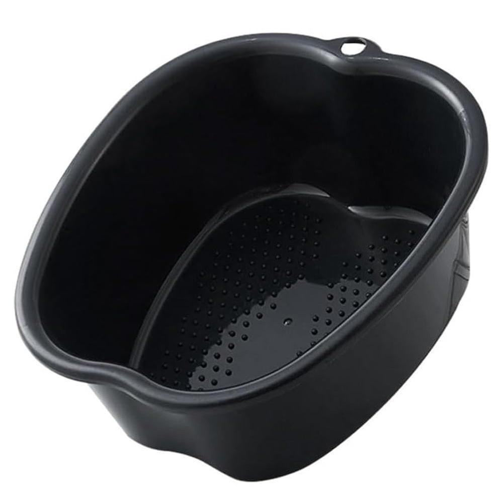 Chpbolly Foot Soaking Tub Sturdy Soaking Feet Bucket Large Size Foot Basin Thickened Massager Tub with Raised Massage Nodes Exfoliation Callus Pedicure Foots Spa Bath Bucket (Black)