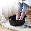 Chpbolly Foot Soaking Tub Sturdy Soaking Feet Bucket Large Size Foot Basin Thickened Massager Tub with Raised Massage Nodes Exfoliation Callus Pedicure Foots Spa Bath Bucket (Black) view 2