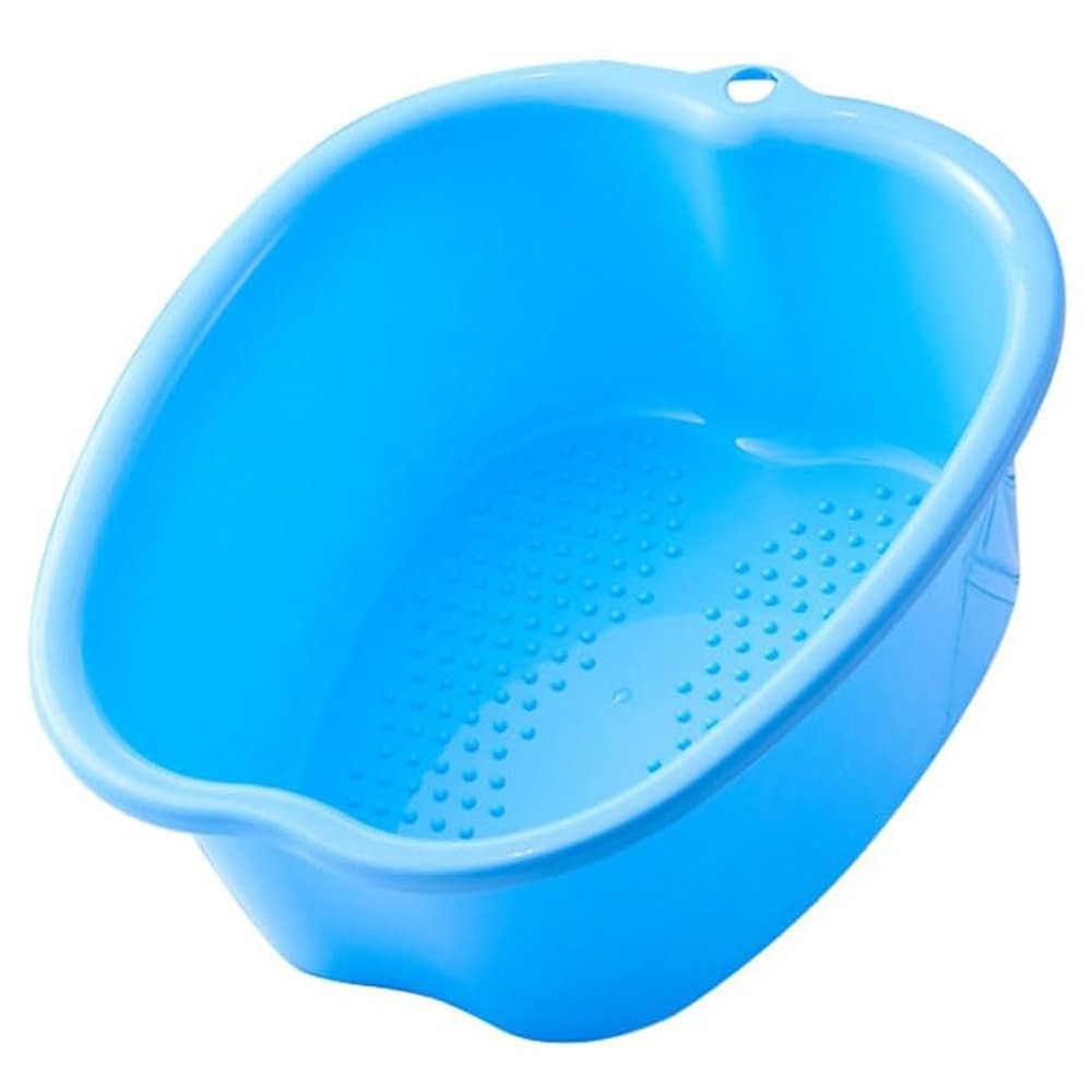 Chpbolly Foot Soaking Tub Sturdy Soaking Feet Bucket Large Size Foot Basin Thickened Massager Tub with Raised Massage Nodes Exfoliation Callus Pedicure Foots Spa Bath Bucket (Blue)
