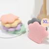 2Pcs Cat Claw Facial Sponges,Cute Cat Claw Shaped Facial Exfoliation Cleaning Sponges Reusable Makeup Removal Sponge, Adult Body Scrub Bath Sponge Exfoliating Gloves (Orange) view 2