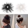 Tqyijhy Ostrich Feather Hair Ties Furry Scrunchies 1920s Headpiece Hair Scrunchie Elastic Hair Rope Hair Accessories For Girls Furry, White view 3