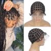 Braided Wig Caps With Baby Hair Double Full Lace Crochet Caps With Natural Knots For Making Lace Front Glueless Braided Wig For Breathable Box square Crochet Hair (1B, 95 Knots) view 2