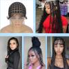 Braided Wig Caps With Baby Hair Double Full Lace Crochet Caps With Natural Knots For Making Lace Front Glueless Braided Wig For Breathable Box square Crochet Hair (1B, 95 Knots) view 4