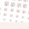 Champagne Gold Press on Toenails Short Square Fake Toe Nails Luxury Glitter Champagne Full Cover Design Glue on Toenails Gold Glitter Acrylic False Toe Nail Reusable Artificial Toenail for Women 24Pcs view 4