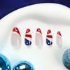 24Pcs 4th of July Press on Nails Medium Almond Independence Day Fake Nails Red Glitter French Tip False Nails with Star Designs Full Cover Stick on Nails Acrylic Patriotic Artificial Nails for Women view 4