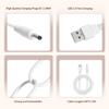 2 Pcs 5 FT Replacement Charger Cable for Flawless Pedi, Compatible with Finishing Touch Flawless Electric Foot Callus Remover, USB to DC Barrel Charging Cord for Flawless Pedicure Tool Pedicure Wand view 3