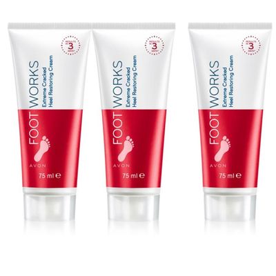 Cracked Heel Cream with Maximum Strength Formula, 2.5 oz Tubes (3 Pack), Foot Moisturizer Cream for Dry, Cracked Feet - 3 PACK