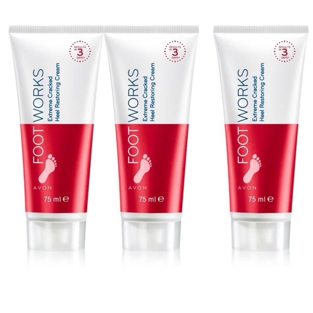 Cracked Heel Cream with Maximum Strength Formula, 2.5 oz Tubes (3 Pack), Foot Moisturizer Cream for Dry, Cracked Feet - 3 PACK