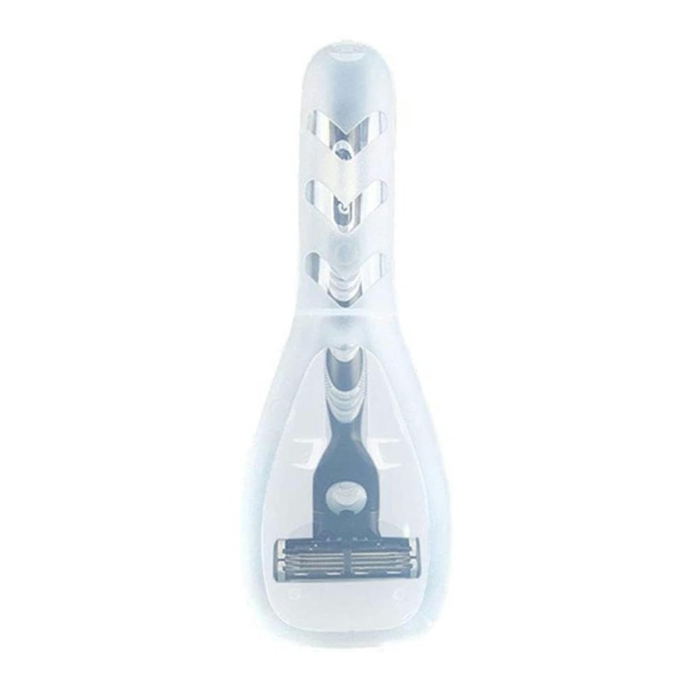 Transparent Portable Travel Men Manual Razor Protector Plastic Box Cover Container Storage Shaver Holder Protector Case Organizer Electric Shavers Shave and Hair Removal