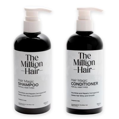 Hair Magic- Shampoo & Conditioner Set By The Million Hair, 13.5 Fl Oz (Pack of 2), White