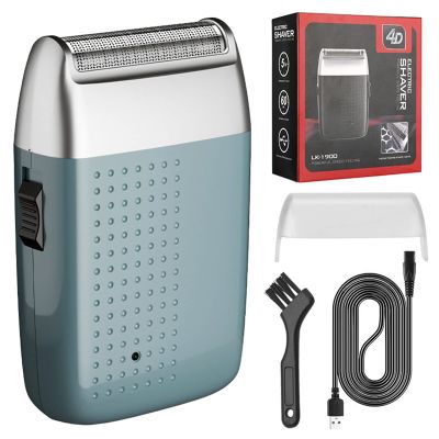 BEIDUOYANG Powerful Rechargeable Shaver for Men Barber Foil Electric Shaver Beard Hair Shaving Bald Electric for with for Electric Shaver Waterproof for Men Cordless, Blue