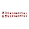 24Pcs Independence Day Press on Nails Short Square Fake Nails 4th of July False Nails Red, Blue, and White Stars Design Glue on Nails Acrylic Nails Full Cover Glossy Patriotic Stick on Nails for Women view 3