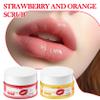 2PCS Strawberry & Orange Conditioning Lip Scrub Kit,Moisturizing Lip Sleeping Mask Long Lasting Hydrating Lip Scrubber Exfoliator Lip Care Products for Men & Women view 2