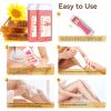 FOCTXI Hair Removal Kit for Hair Removal for Women and Men with Strip, Roll On Wax Kit with 2 Rose Soft Wax Cartridge & 100 Non-Woven Wax Strips, at Home Waxing Kit for Women, Soft, Pink view 4