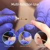 HYTOOS 4mm Barrel Cuticle Clean Nail Drill Bit, Titanium Series Russian Diamond Nail Bits Professional Safety Under Nail Cleaner for Cuticle Dead Skin, Electric Nails Accessories, Fine view 3