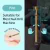 HYTOOS 4mm Barrel Cuticle Clean Nail Drill Bit, Titanium Series Russian Diamond Nail Bits Professional Safety Under Nail Cleaner for Cuticle Dead Skin, Electric Nails Accessories, Fine view 4